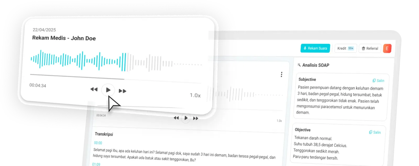 GiniDok AI-powered medical documentation illustration
