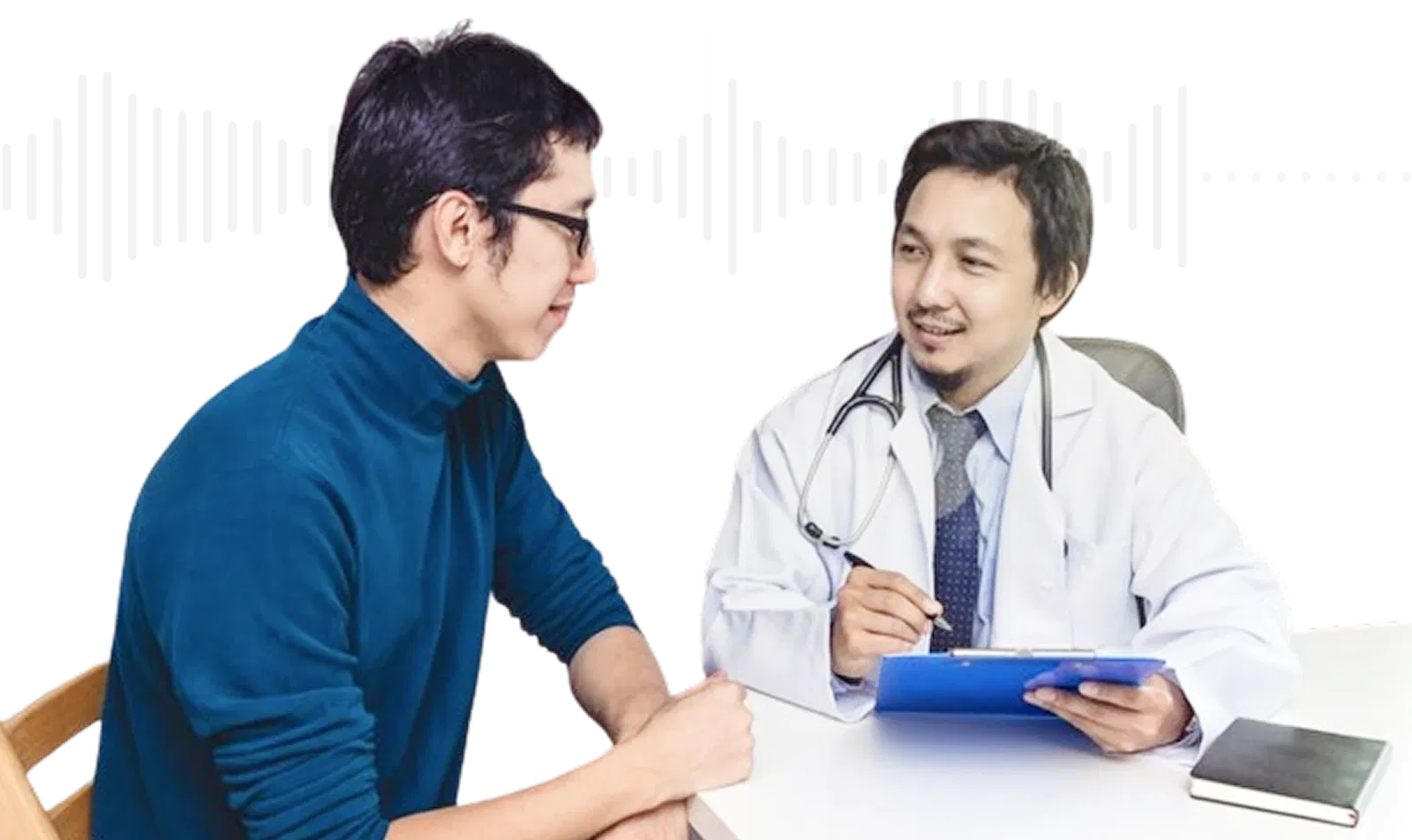 AI assistant helping doctor with medical documentation