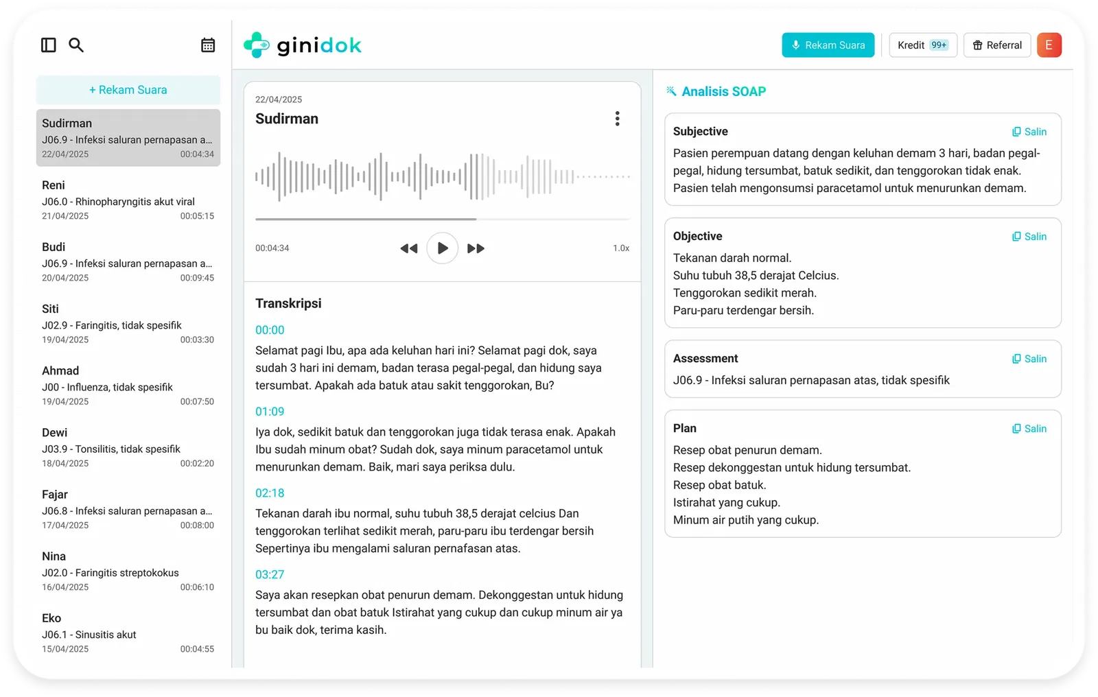 GiniDok app demo and features showcase